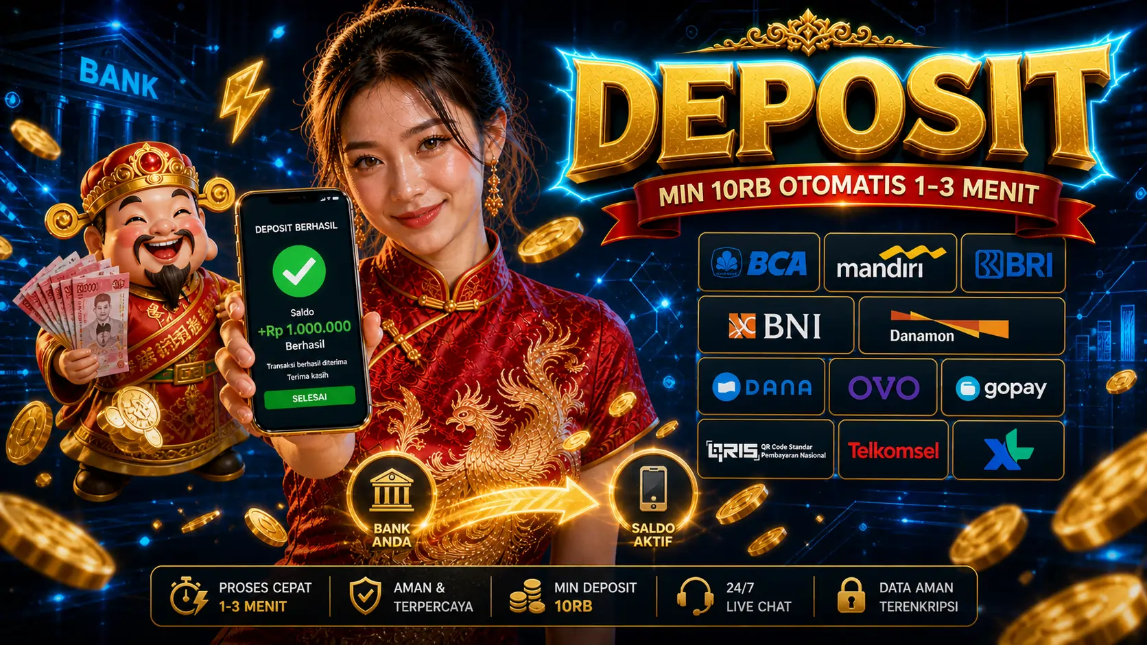 DewaHoki - Deposit DewaHoki - Cara Top Up via Dana, OVO, GoPay, Pulsa, Bank