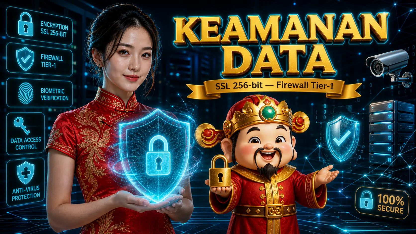 DewaHoki - Keamanan Data DewaHoki - SSL 256-bit, Firewall, Enkripsi